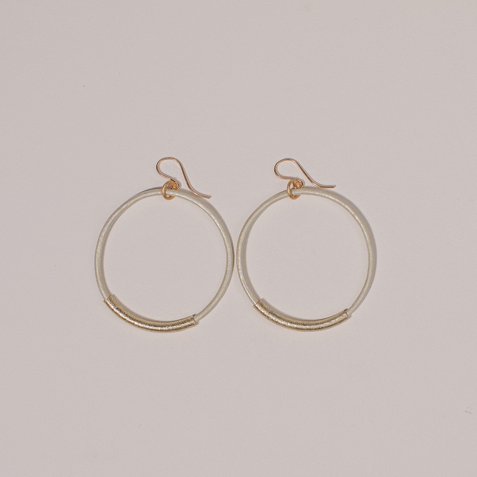 Leather Bar Hoops