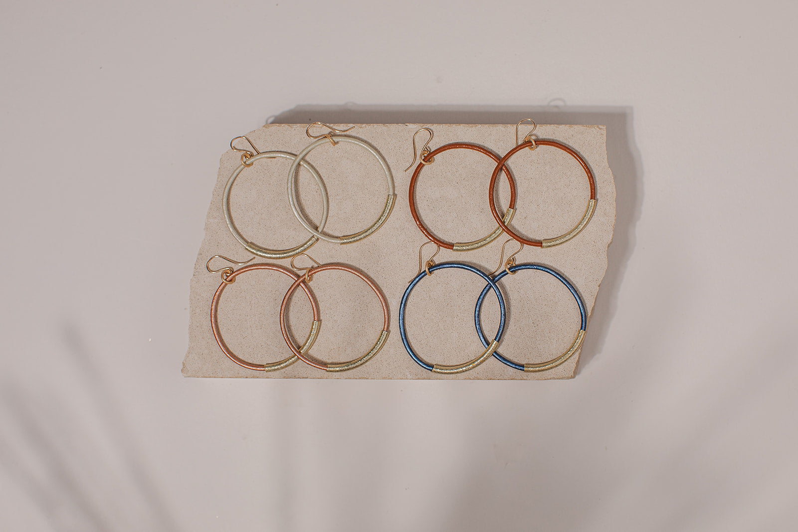 Leather Bar Hoops