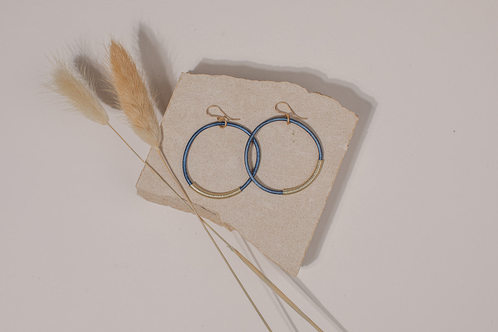 Leather Bar Hoops