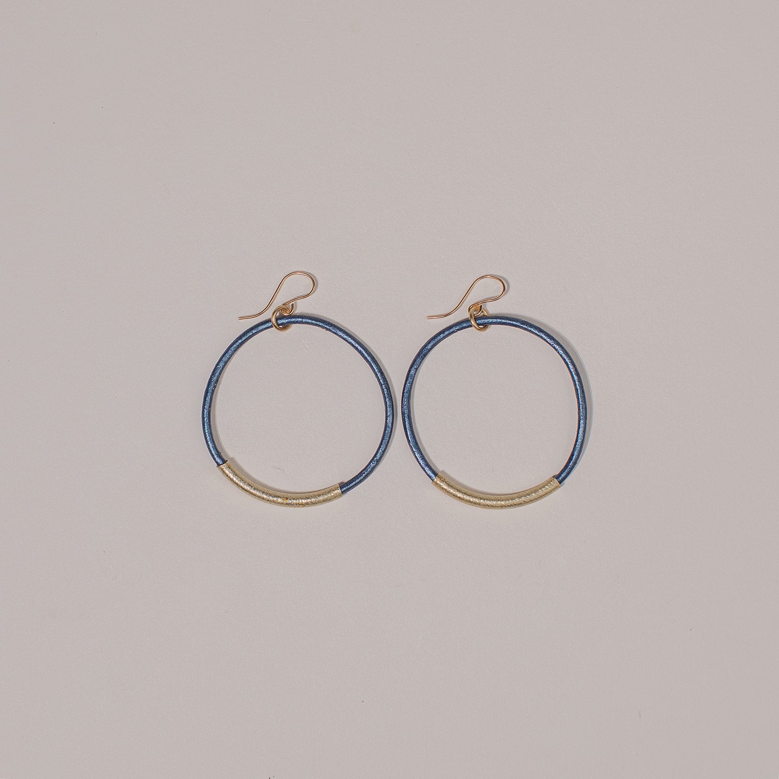 Leather Bar Hoops