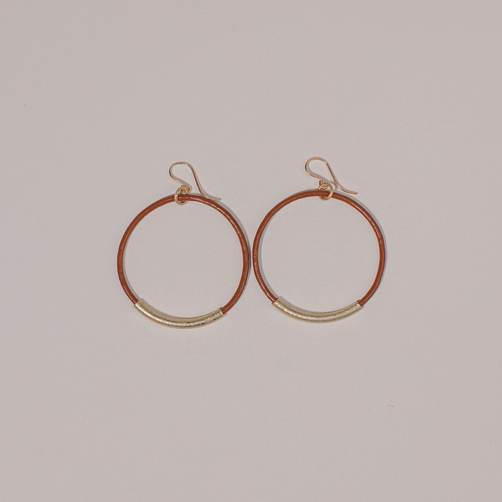 Leather Bar Hoops