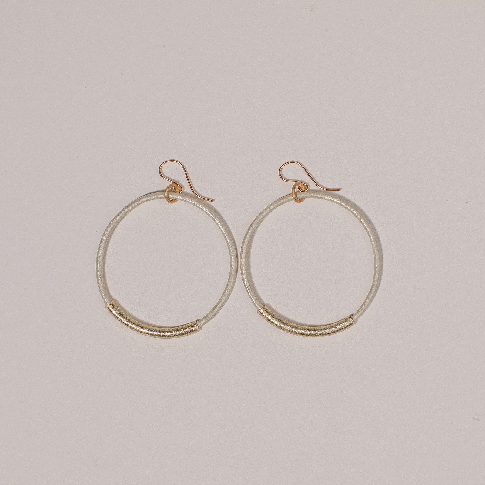 Leather Bar Hoops