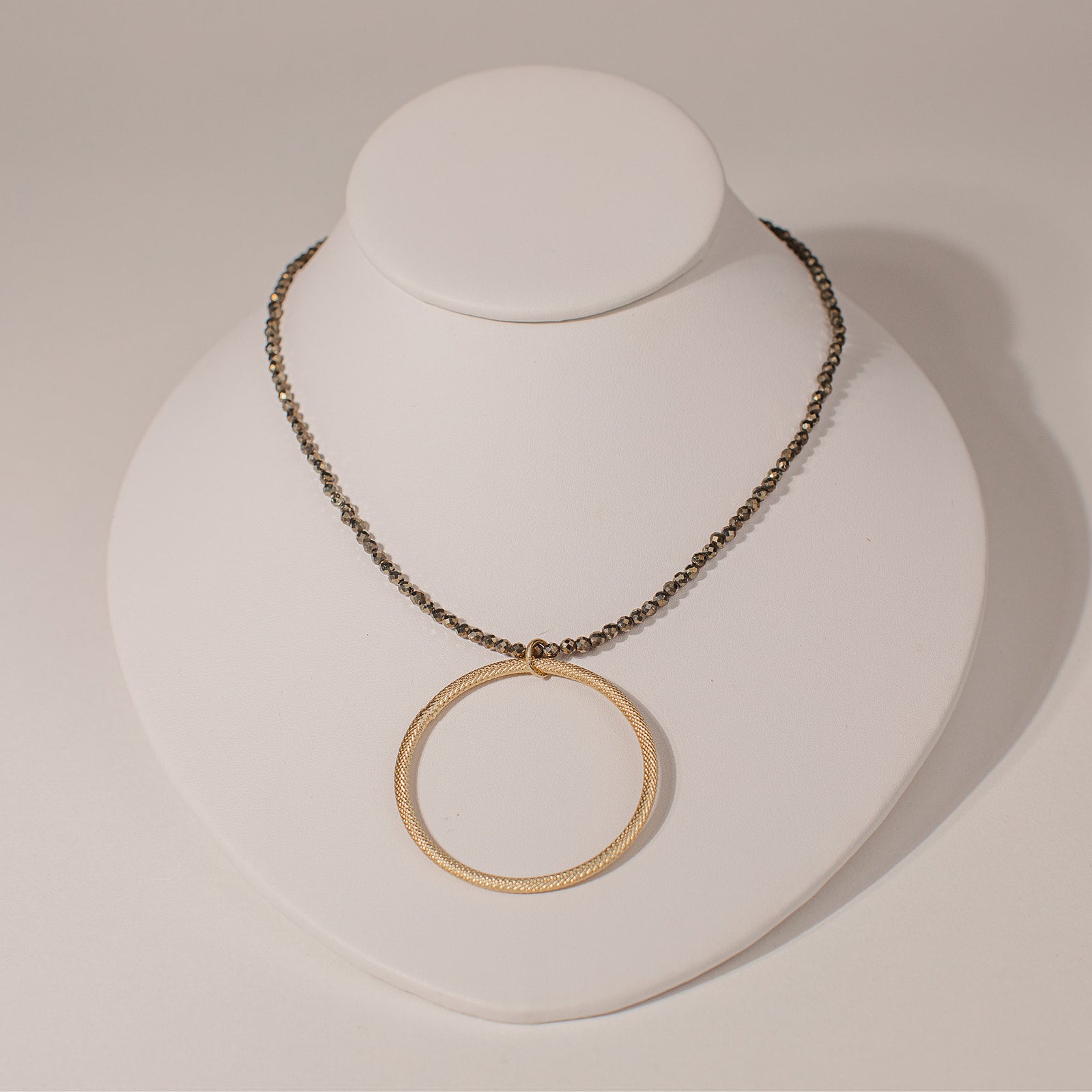 Pyrite Circle Necklace