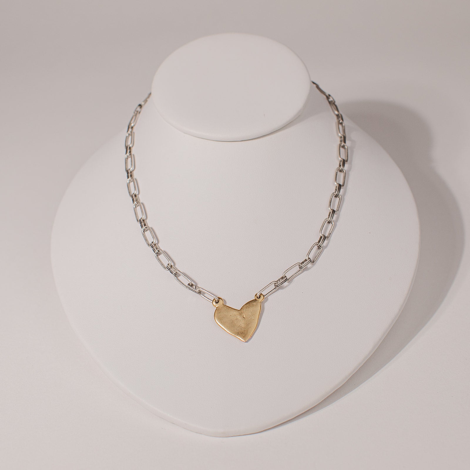 Heart of Gold Mixed Metal Necklace