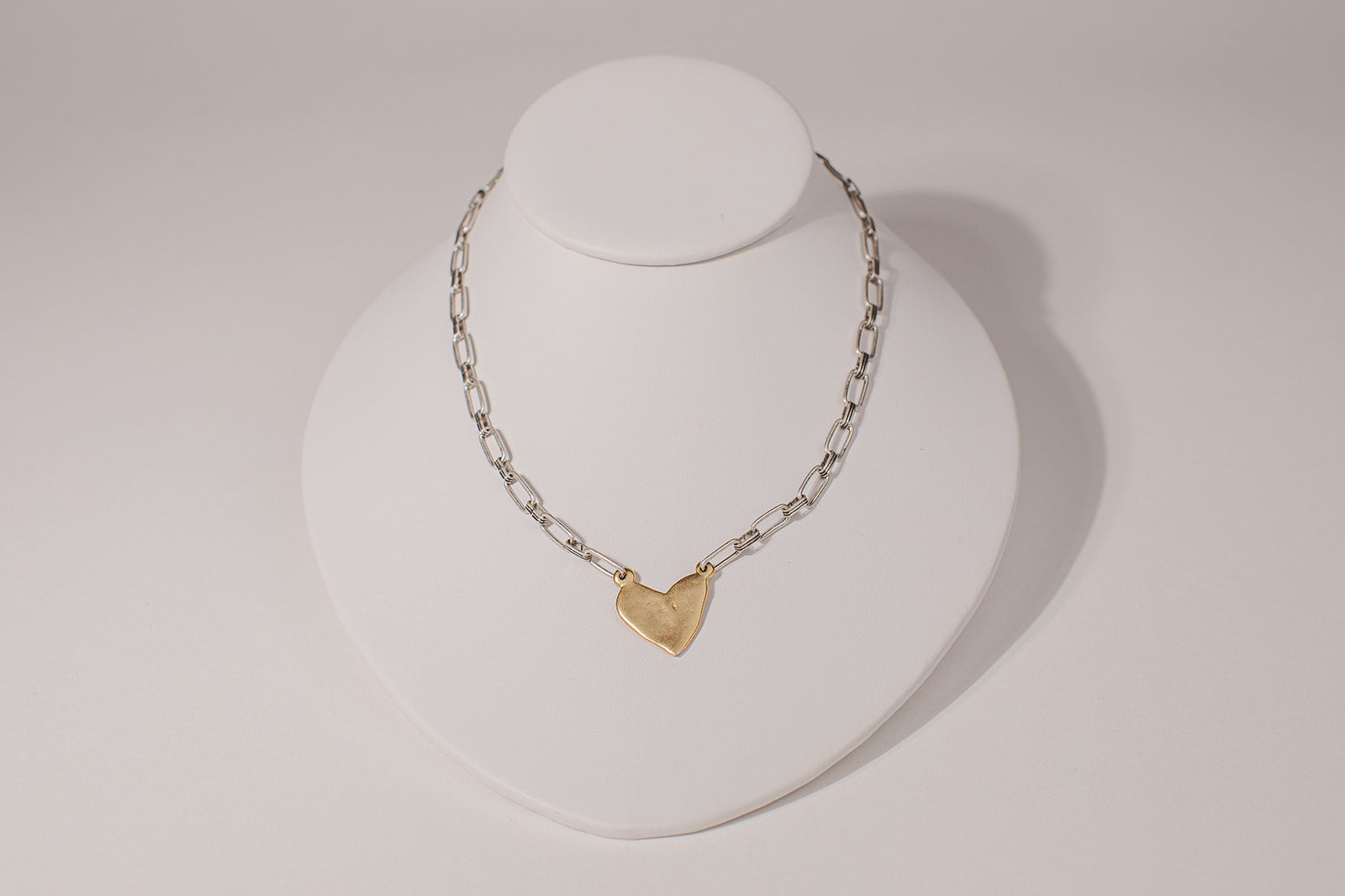 Heart of Gold Mixed Metal Necklace