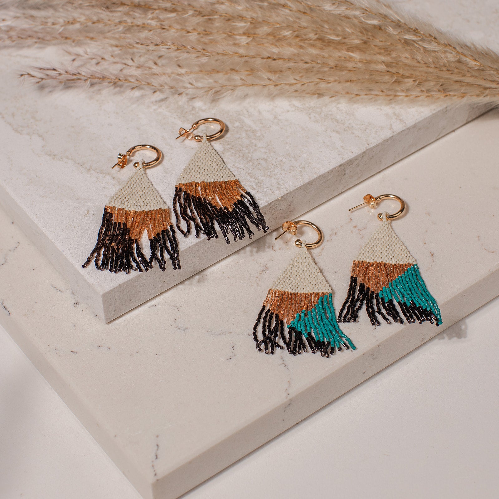 Hoop and Fringe Earrings