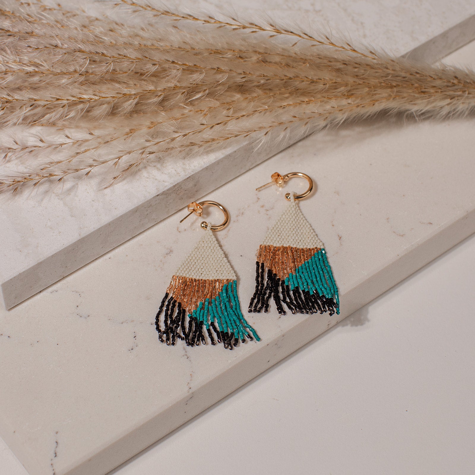 Hoop and Fringe Earrings