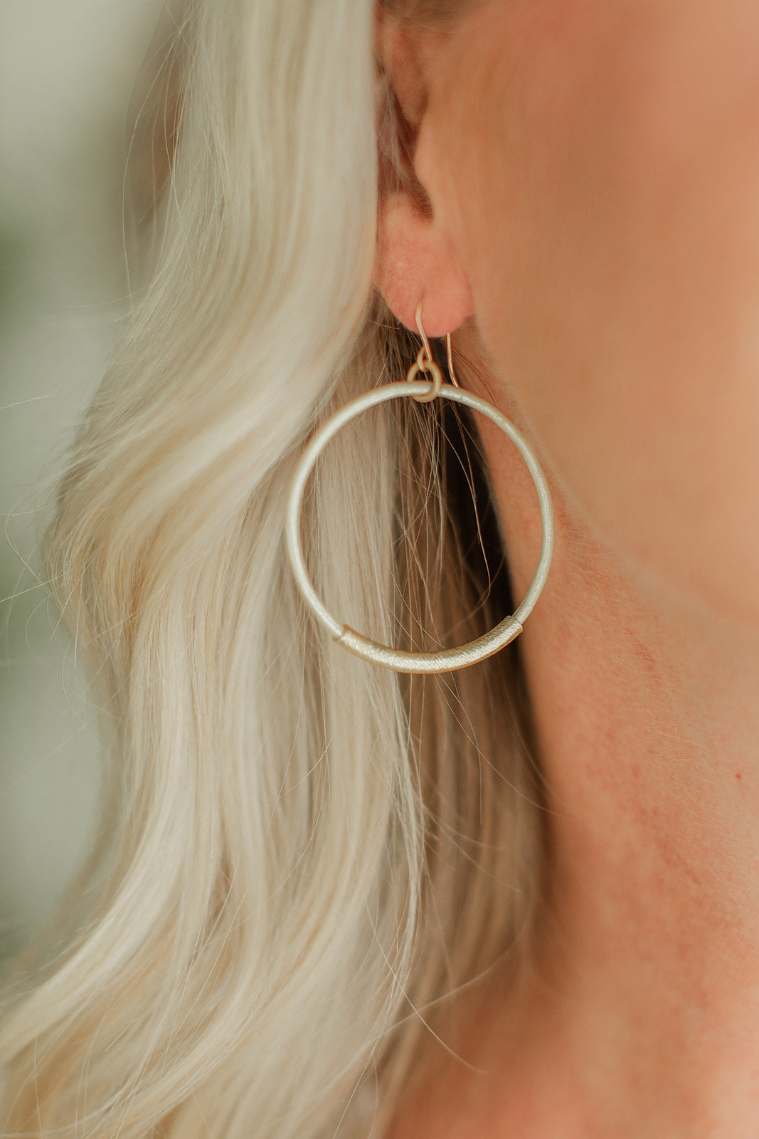 Leather Bar Hoops