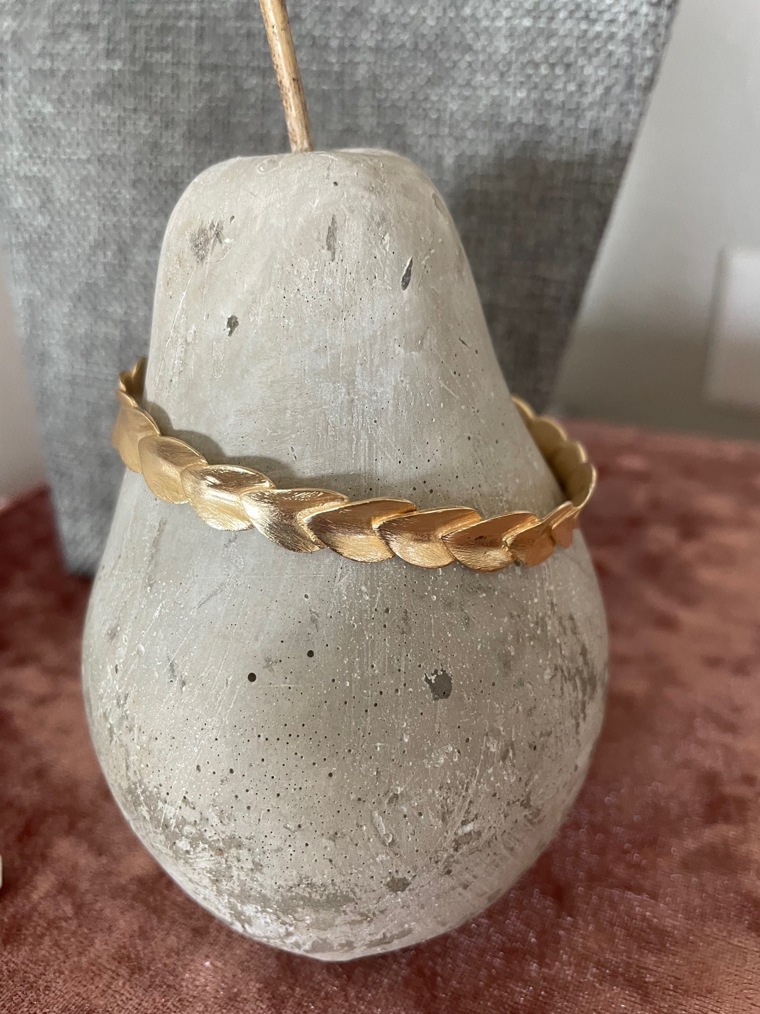 Gold Leaf Bangle Bracelet