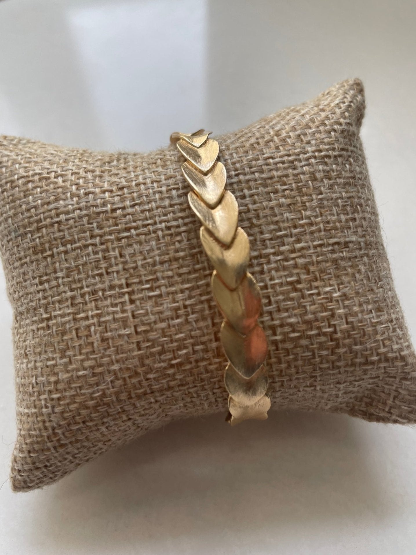 Gold Leaf Bangle Bracelet